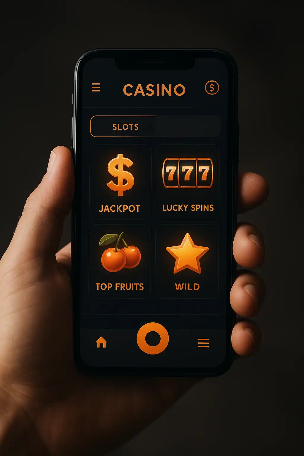 JamSlots mobile Ansicht mit Spielautomaten auf einem Smartphone