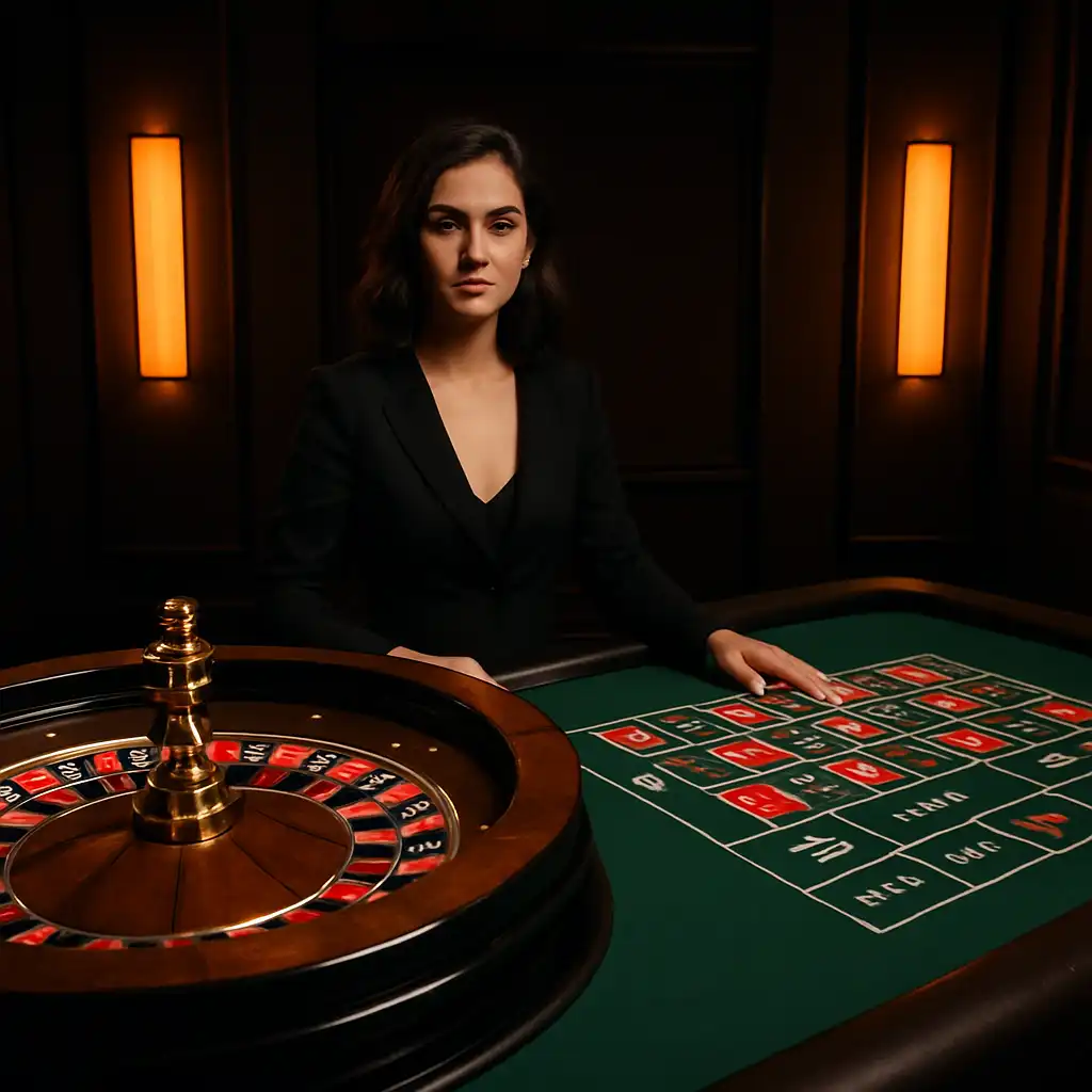Live Kasino Tisch mit Croupier bei JamSlots